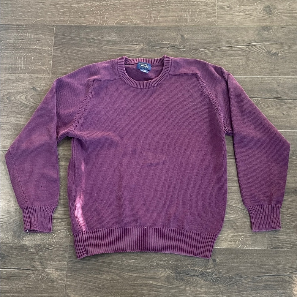 Vintage Cotton Mervyn’s Cambridge Classics Plum Purple Sweater, Size Medium